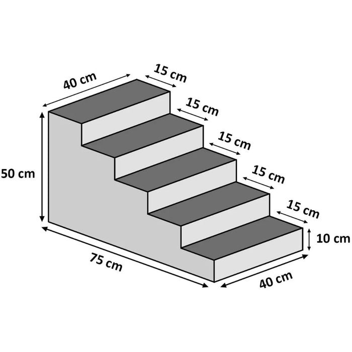 Dog stairs Atlanta - Gray - 30/40cm